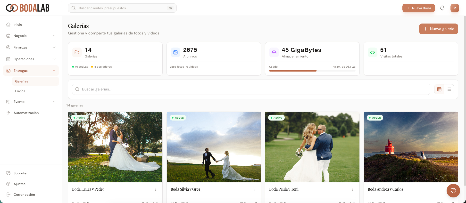 Galerías de Fotos y Vídeo